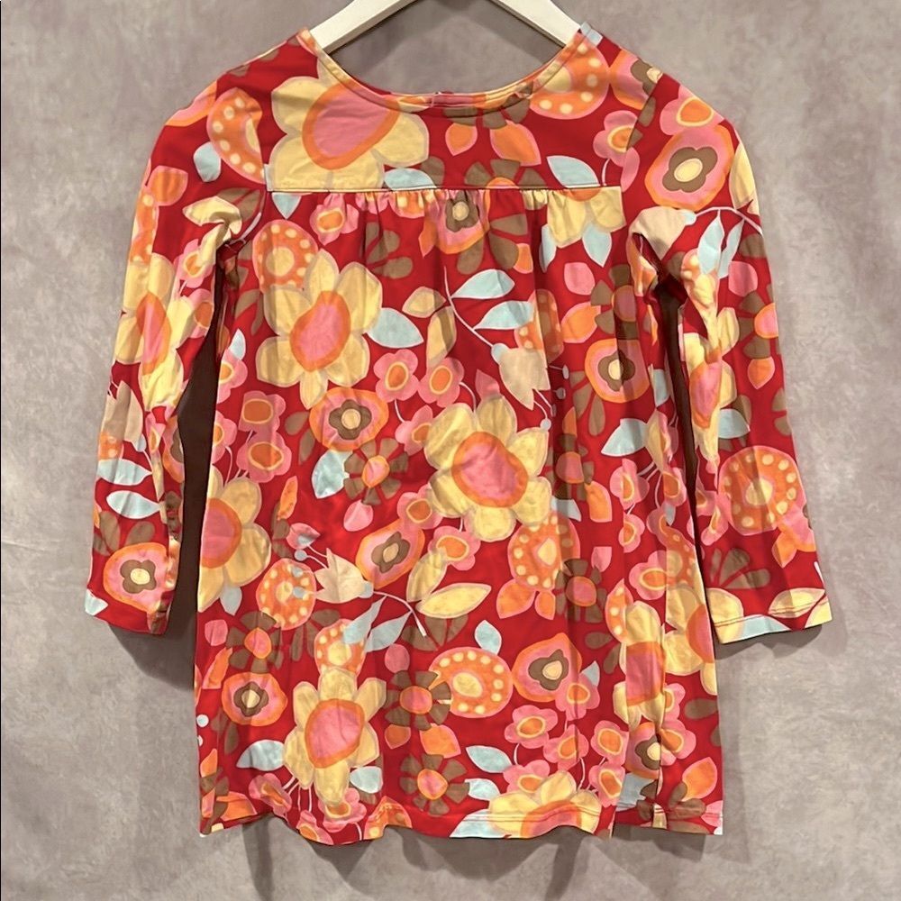 Hanna Andersson floral tunic top size 130 /  US 8
